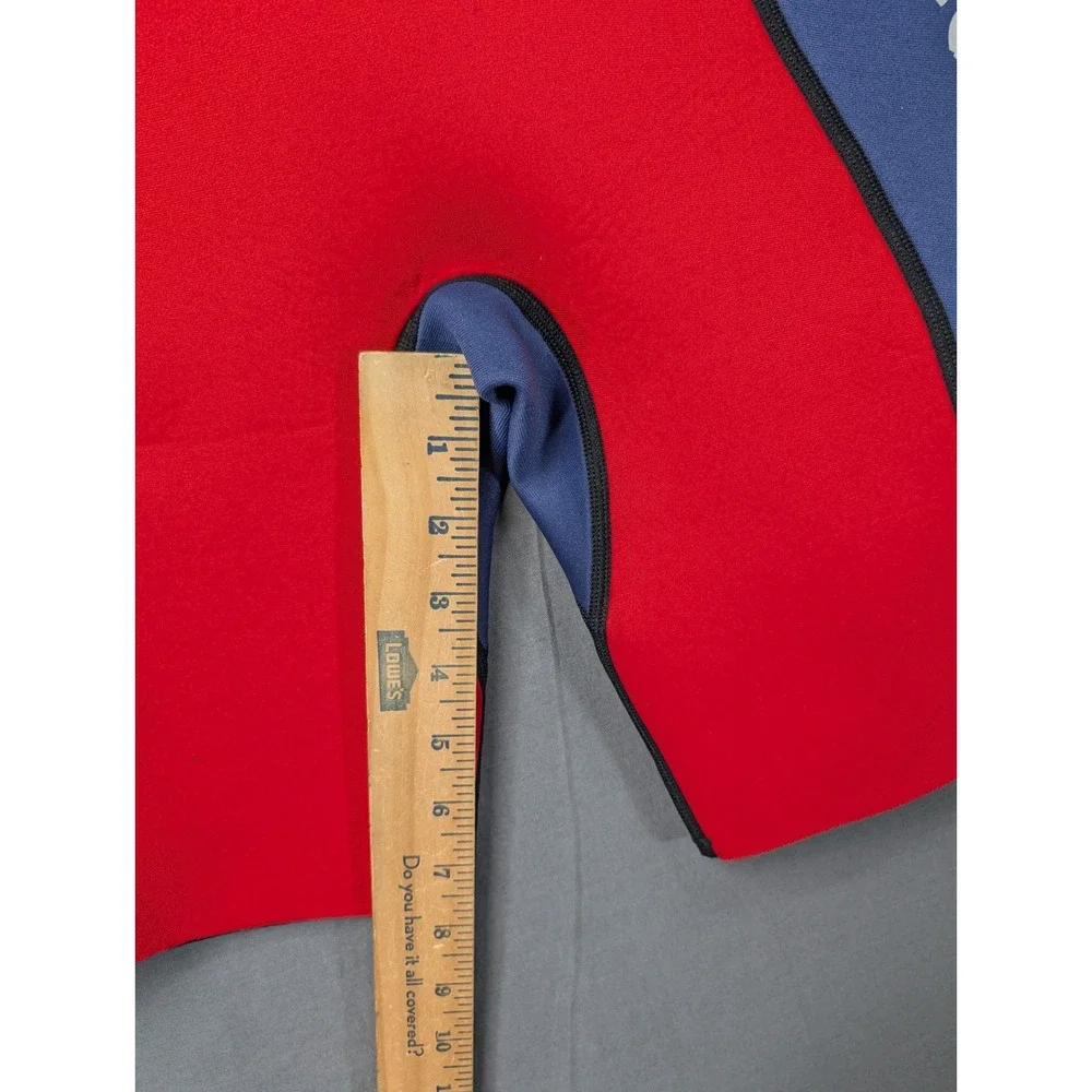Hevto Kids Wetsuit Shorty 2mm Neoprene Red Blue Youth Size 14 HERO-L Back Zip